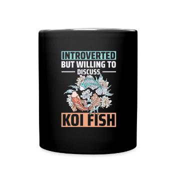 Koi Fish Japanese - Full Colour Mug - black - Front