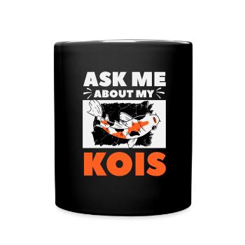 Koi Fish Japanese - Full Colour Mug - black - Front