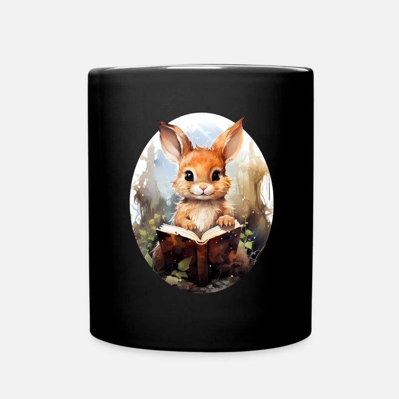 Hase - Tasse einfarbig - Schwarz