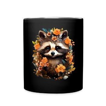 Raccoon - Full Colour Mug - black - Front