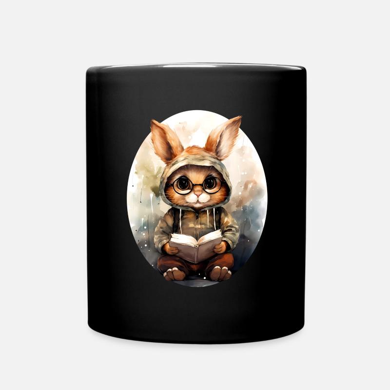 Hase - Tasse einfarbig - Schwarz