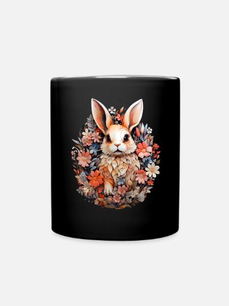 Hase - Tasse einfarbig - Schwarz