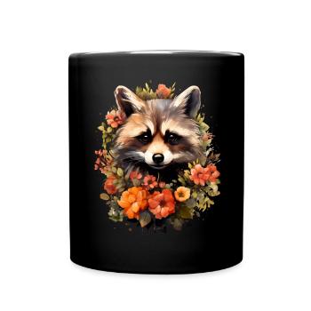 Raton laveur - Mug uni - noir - Devant