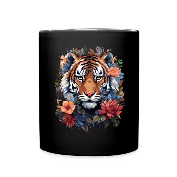 Tiger - Full Colour Mug - black - Front