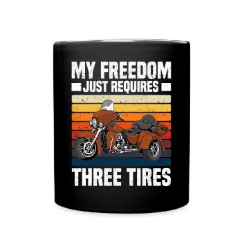 Trike Motorrad Motorradfahrer Triker Trikes Biker - Tasse einfarbig - Schwarz - Vorne