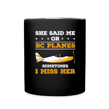 RC Avion RC Avion - Mug uni - noir - Devant