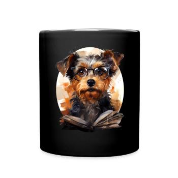 Yorkshire Terrier - Full Colour Mug - black - Front
