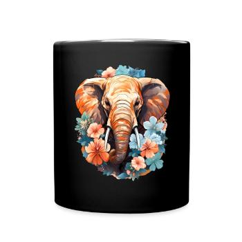 Elephant - Full Colour Mug - black - Front