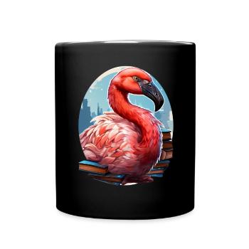 Flamingo - Tasse einfarbig - Schwarz - Vorne
