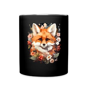 Fuchs - Tasse einfarbig - Schwarz - Vorne