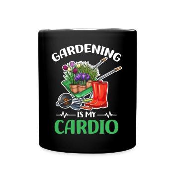Hobbygärtner Geschenke | Zimmerpflanzen Monstera - Tasse einfarbig - Schwarz - Vorne