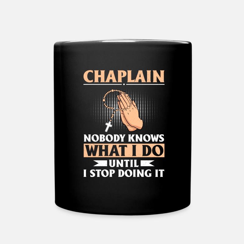 Chaplain Parish Priest - Full Colour Mug - black