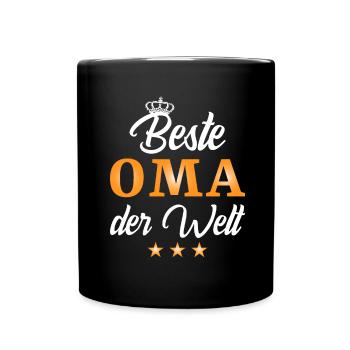 Beste Oma - Tasse einfarbig - Schwarz - Vorne