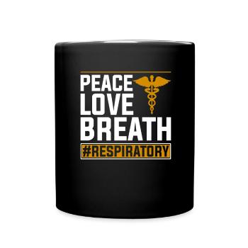Respiratory Therapist Respiratory Therapy - Full Colour Mug - black - Front