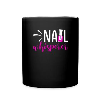 Nail Tech Maniküre Nail Technikerin - Tasse einfarbig - Schwarz - Vorne