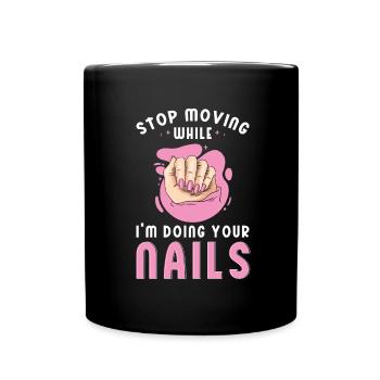 Nail Tech Maniküre Nail Technikerin - Tasse einfarbig - Schwarz - Vorne
