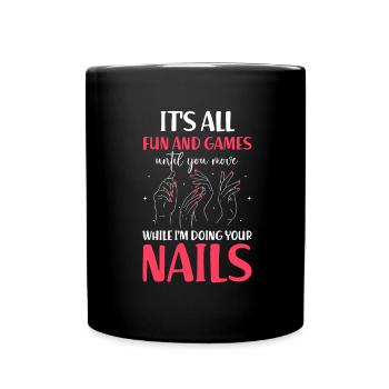 Nail Tech Maniküre Nail Technikerin - Tasse einfarbig - Schwarz - Vorne