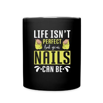Nail Tech Manucure Technicienne des ongles - Mug uni - noir - Devant