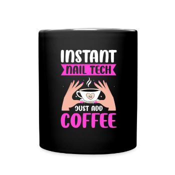 Nail Tech Manucure Technicienne des ongles - Mug uni - noir - Devant