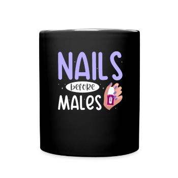 Nail Tech Manucure Technicienne des ongles - Mug uni - noir - Devant