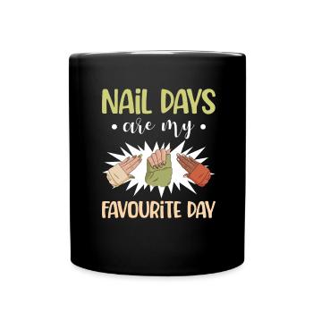Nail Tech Manucure Technicienne des ongles - Mug uni - noir - Devant