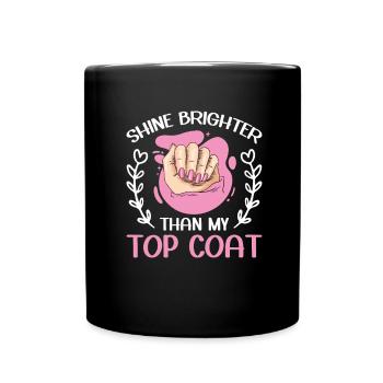 Nail Tech Manucure Technicienne des ongles - Mug uni - noir - Devant