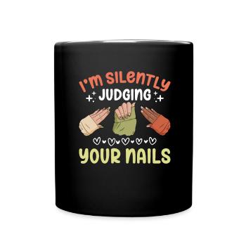 Nail Tech Manucure Technicienne des ongles - Mug uni - noir - Devant