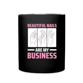 Nail Tech Manucure Technicienne des ongles - Mug uni - noir - Devant