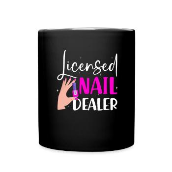 Nail Tech Maniküre Nail Technikerin - Tasse einfarbig - Schwarz - Vorne