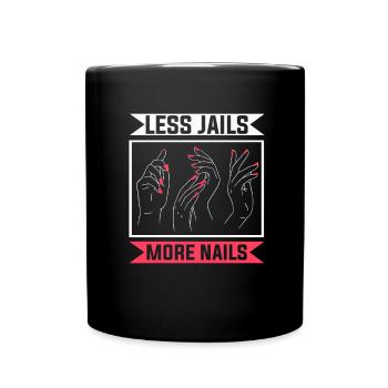 Nail Tech Manucure Technicienne des ongles - Mug uni - noir - Devant