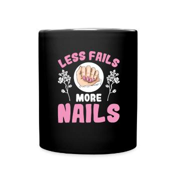 Nail Tech Maniküre Nail Technikerin - Tasse einfarbig - Schwarz - Vorne