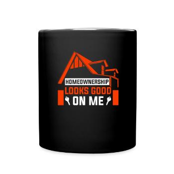 Neuer Hauseigentümer Hauseigentümer - Tasse einfarbig - Schwarz - Vorne
