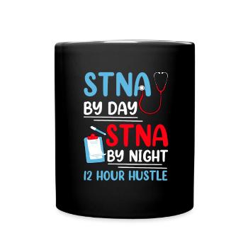 STNA Certified Nursing Assistant - Full Colour Mug - black - Front