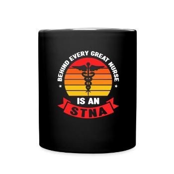 STNA Certified Nursing Assistant - Full Colour Mug - black - Front
