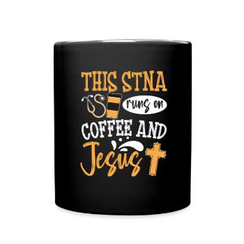 STNA Certified Nursing Assistant - Full Colour Mug - black - Front