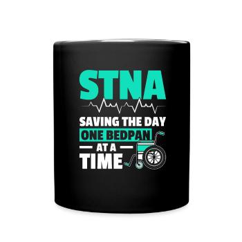 STNA Certified Nursing Assistant - Full Colour Mug - black - Front