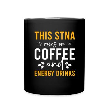 STNA Staatlich geprüfte Pflegeassistentin - Tasse einfarbig - Schwarz - Vorne