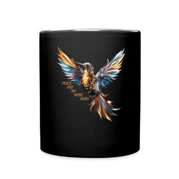 Cooler Vogel für Frieden - Tasse einfarbig - Schwarz - Vorne