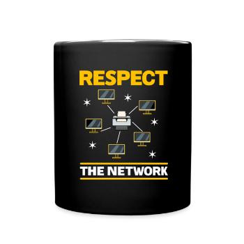 Network Administrator System Administrator Network - Full Colour Mug - black - Front