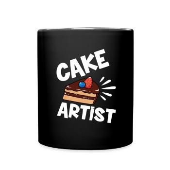 Cake Artist Cake Decorator Decorator B - Full Colour Mug - black - Front