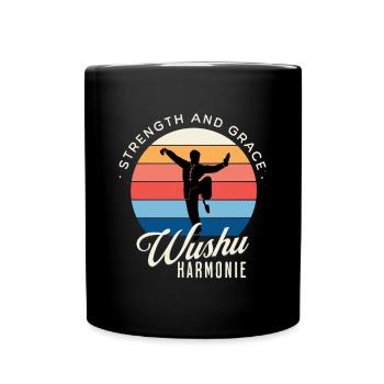 Wushu Harmonie : Kraft und Anmut - Tasse einfarbig - Schwarz - Vorne