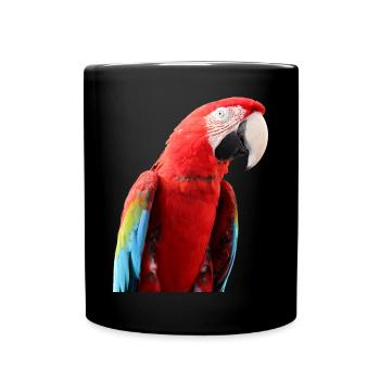 Papageien Vogel T-shirt Geschenk - Tasse einfarbig - Schwarz - Vorne