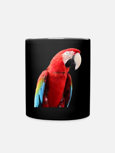 Papageien Vogel T-shirt Geschenk - Tasse einfarbig - Schwarz