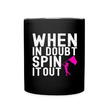 Flag Waving Marching Band Color Guard - Full Colour Mug - black - Front