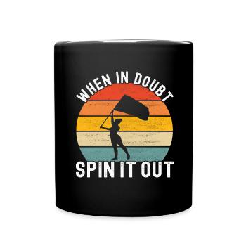 Flag Waving Marching Band Color Guard - Full Colour Mug - black - Front