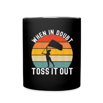 Drapeau agitant la fanfare garde de couleur - Mug uni - noir - Devant