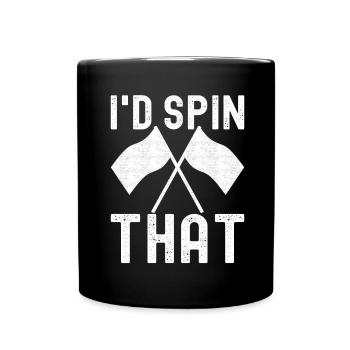 Flag Waving Marching Band Color Guard - Full Colour Mug - black - Front