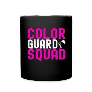 Flag Waving Marching Band Color Guard - Full Colour Mug - black - Front