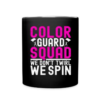 Flag Waving Marching Band Color Guard - Full Colour Mug - black - Front
