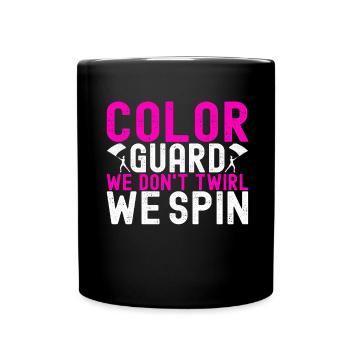 Flag Waving Marching Band Color Guard - Full Colour Mug - black - Front